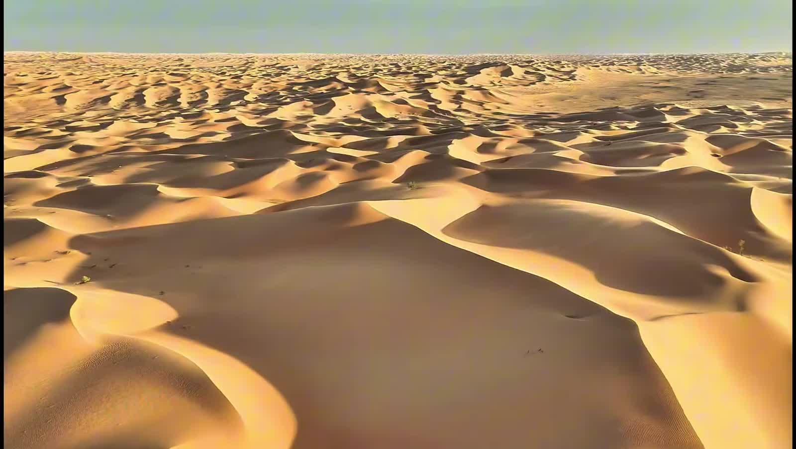 Dunes du Sahara à l’heure dorée
